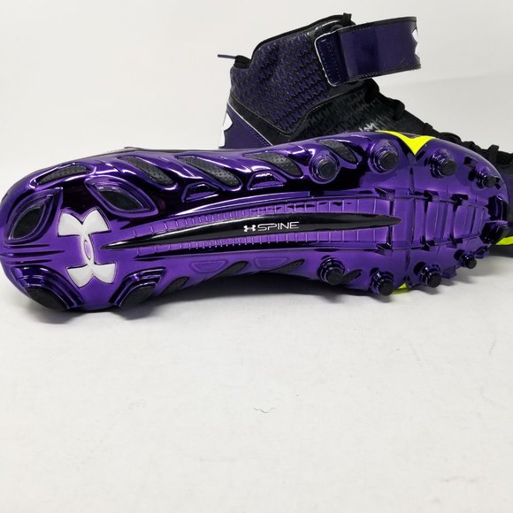 Under Armour Spine Nitro MC Football Cleats Purple - Picture 10 of 12